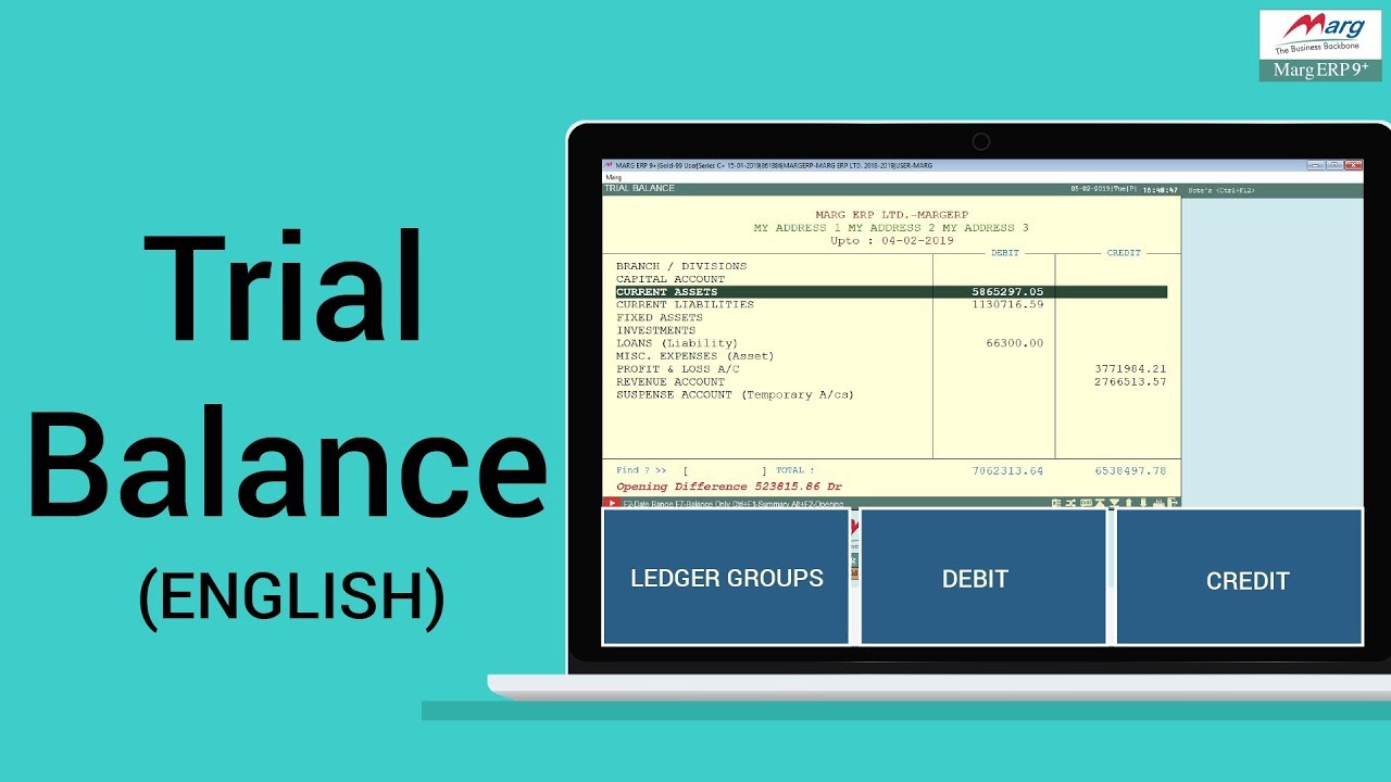 marg software near me Trial Balance [English]