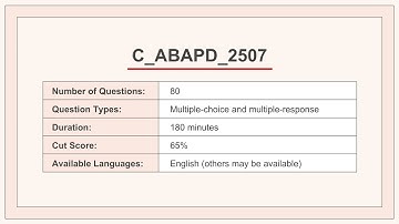 C_ABAPD_2507 Practice Exam | SAP Certified Associate - Back-End Developer ABAP Cloud 2025