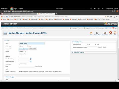 Joomla 1.7: Adding a Custome HTML in a Specific Position