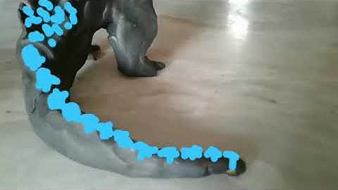 Godzilla 2019 atomic breath test (stop motion)