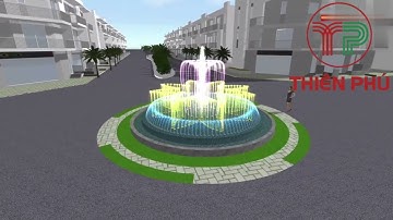Đài Phun Nước Tròn Giữa Vòng Xoay – Điểm Nhấn Đô Thị Đầy Ấn Tượng!