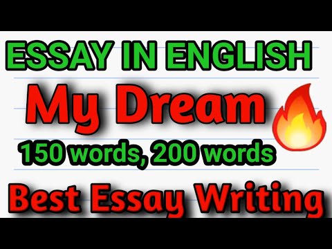 my dream essay 100 words in english