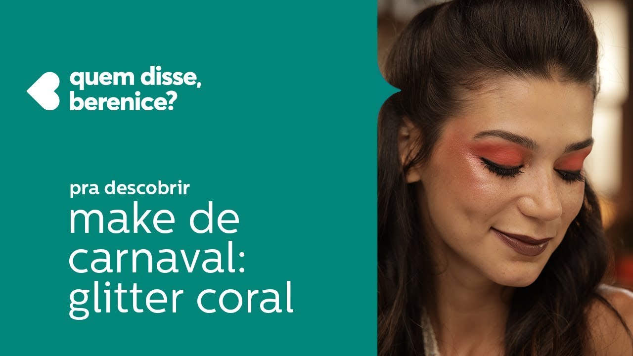 make de carnaval: glitter coral - YouTube
