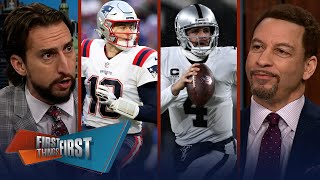 Derek Carr visits with Jets, should Patriots trade Mac Jones? | NFL | FIRST THINGS FIRST