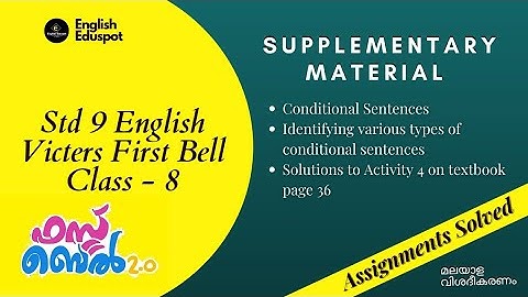 Std 9 English / Supplementary Video to Victers First Bell Class-8 / by English Eduspot