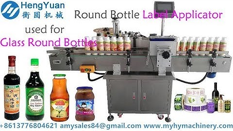 Automatic sticker labeling machine round glass bottle label applicator