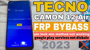 Tecno Camon 12 Air FRP Bypass Tecno KC3 FRP Bypass Without PC All Tecno Camon FRP Bypass 2023