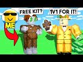 I PRETENDED to Be A POOR NOOB to Get FREE Kits, and THIS Happened.. (Roblox Bedwars)