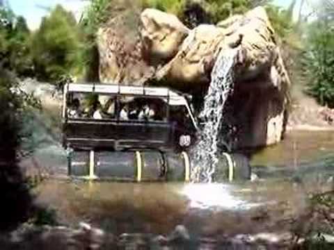 Safari Jeep Through Waterfall At Busch Gardens Youtube