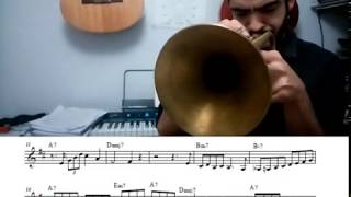 Look For The Silver Lining - Chet Baker trumpet solo transcription