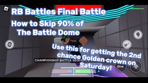 How to Skip 90% of The Battle Dome Obby! (RB Battles Final Battle)