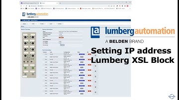 Setting IP address Lumberg XSL Block