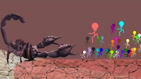 WHAT IF THE SCORPION SEES Stickman? Algodoo sTICKMAN - Survival in Algodoo (marble race)