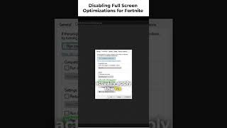DISABLE FULLSCREEN OPTIMIZATION