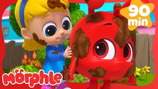 mila gives muddy morphle a bath cartoons for kids mila and morphle