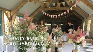 Healey Barn, Northumberland | gold sequin bunting