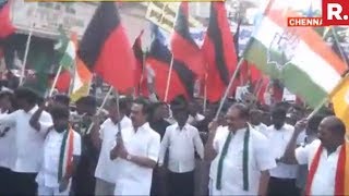 Dmk Protest In Chennai Over Bus Fare Hike