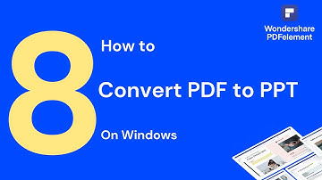 How to Convert PDF to PowerPoint on Windows | PDFelement 8