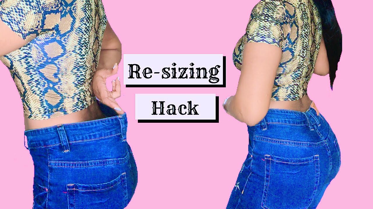 HOW TO TAKE IN THE WAIST OF YOUR JEANS | NO-SEWING MACHINE + QUICK ...
