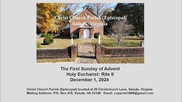 The First Sunday of Advent - December 1, 2024