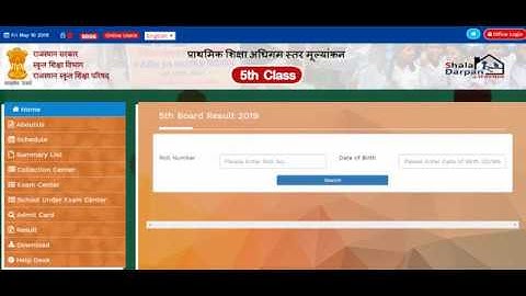 rajrmsa.nic.in 2019 Result, Rajasthan Board 5th Class Result 2019 Declared