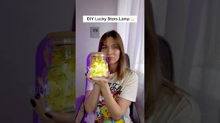DIY Lucky Stars Lamp 🌟 Cute Room Decor Idea #diy #craft #lamp #shorts #art