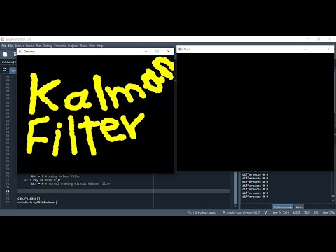 Using Kalman filter to enhance the drawing by Webcam in real-time with Python and OpenCV