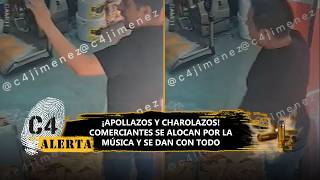 ¡Llovieron "pollazos"! Captan riña entre comerciantes de la GAM