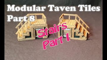#135 Modular Tavern Tiles - Part 8 - Stairs Going Up w/ Working Door, D&d, Pathfinder, ttrpg