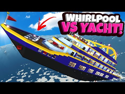 WHIRLPOOL Capsizes Our Luxury YACHT in Stormworks Sinking Ship Survival!