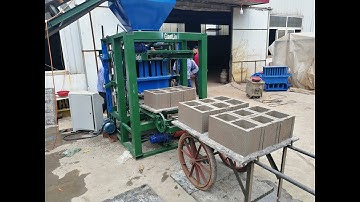 Giantlin QT4-24 semiautomatic cement block moulding machine for 9 inch hollow block in nigeria ghana