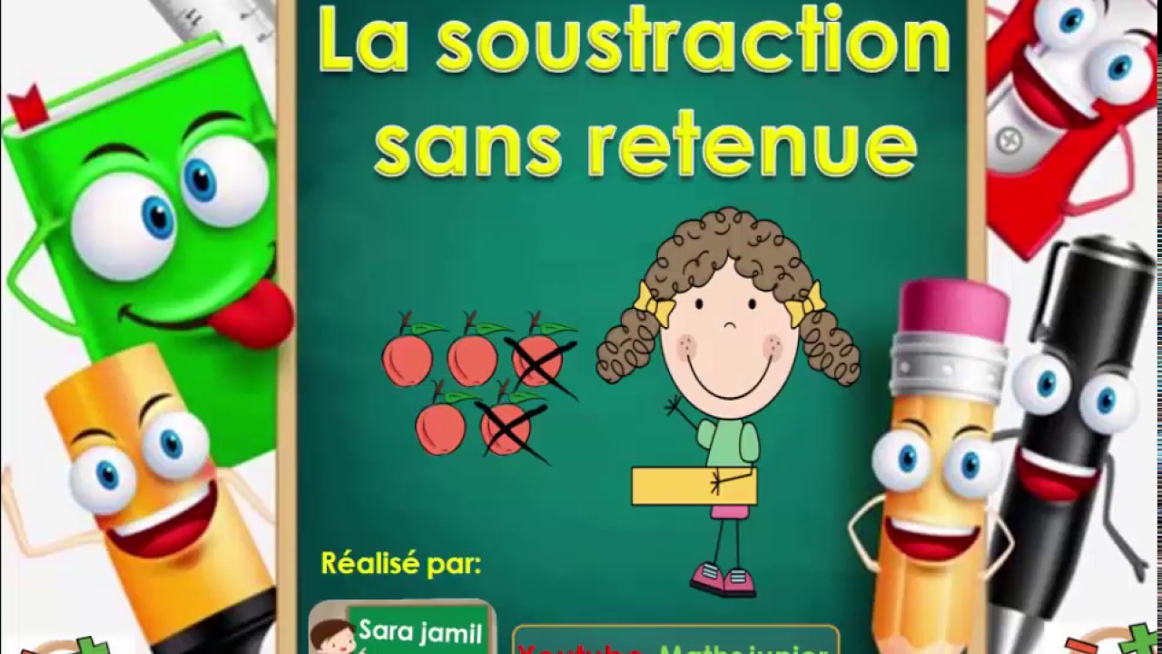 Apprendre à poser une soustraction sans retenue cp ,ce1 - YouTube