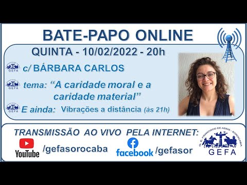 Assista: Bate-papo online - c/ B�?RBARA CARLOS (10/02/2022)