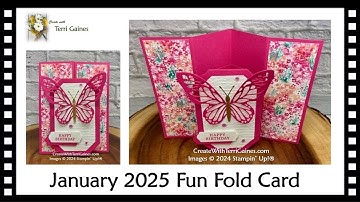 Create with Terri Gaines January 2025 Fun Fold Project - Decorative Panel Pop Out Card