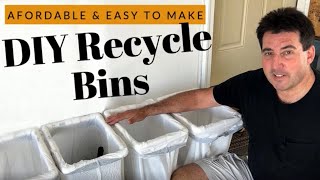 Budget Recycling Bin Setup. 4 PVC Bins for About $20