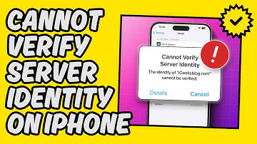 [Easy Fix] Cannot Verify Server Identity on iPhone