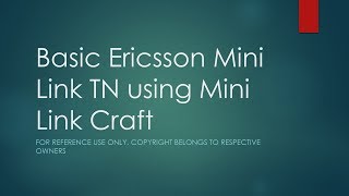 ericsson mini link craft download ericsson mini link craft download