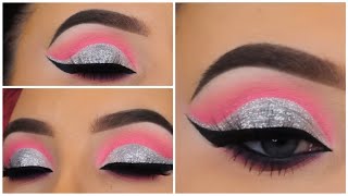 Masterclass For Hooded Aging Eyes|silver glitter cutcrease