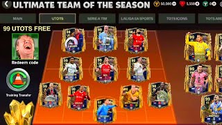 FREE 99 OVR UTOTS!! ULTIMATE TEAM OF THE SEASON EVENT FC MOBILE 24 | TRAINING TRANSFER FC MOBILE!