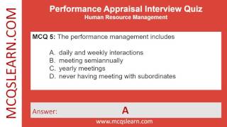 Performance Appraisal MCQ Questions Answers PDF | Performance Appraisal Class 9-12 Notes Ch 14 MCQs