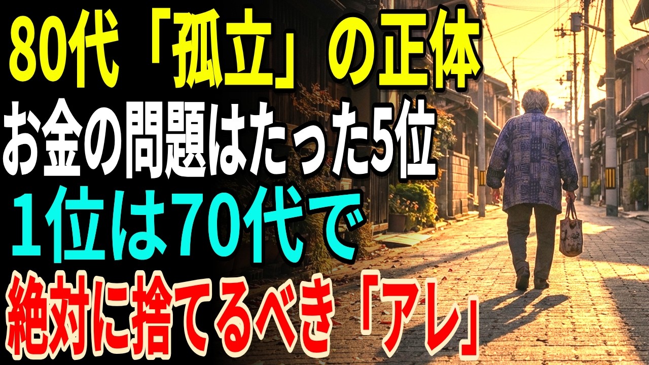 80代の「孤립」はこうして始まる。お金の問題はたった5位、1位は70代で絶対に捨てるべき「アレ」でした