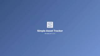 Simple Asset Tracker - As simple as 1,2,3,
