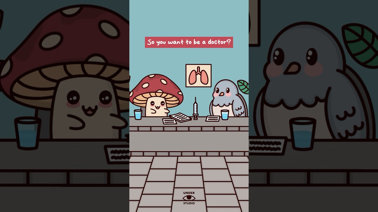 If Doctors Had Tech Interviews 🏥 Mushie & Birdie | Animation Meme | Original Audio: @iansbrash
