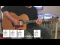 "Rolling In The Deep" Acoustic Cover, original vocal track, chord diagrams