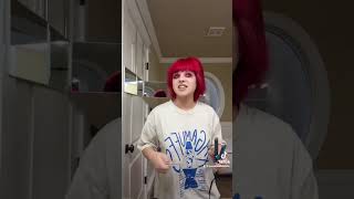 cutting my hair 😼 (read pinned comment LMAO) #haircut #hairtutorial #hair
