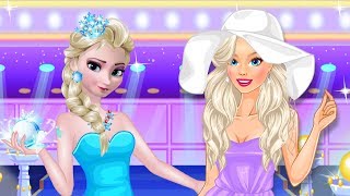 Elsa vs Barbie Fashion Show Dress up Online Game