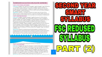 2ND YEAR SMART SYLLABUS😯😯 || FSC PART 2 SMART SYLLABUS😯😯