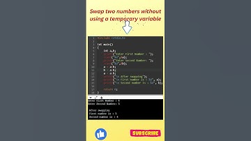 C program to swap two numbers without using a temporary variable // C programming