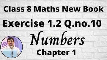 TN Class 8 Maths  Numbers  Ex 1.2 Sum 10  Chapter 1 TamilNadu Syllabus