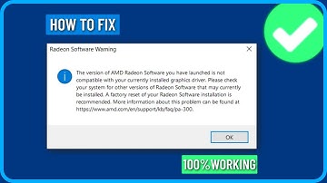 Fix The Version of AMD Radeon Software You Have Launched is not compatible with the graphic driver